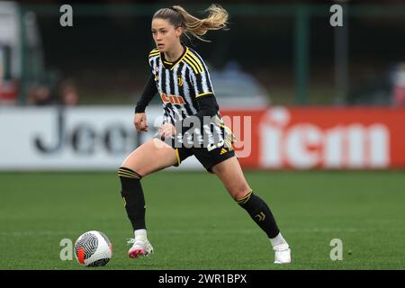 Biella, Italie, 9 mars 2024. Viola Calligaris de la Juventus lors du match de la Coppa Italia Femminile au Stadio Vittorio Pozzo, Biella. Le crédit photo devrait se lire : Jonathan Moscrop / Sportimage Banque D'Images