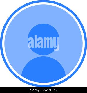 Avatar bleu. Espace réservé bleu. Icône profil. Illustration de Vecteur
