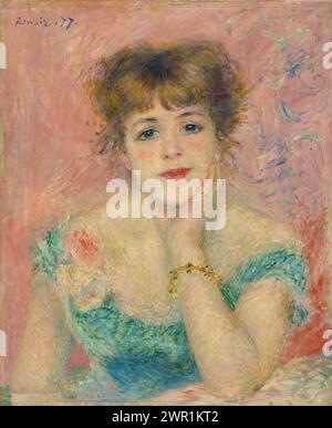 Portrait de Jeanne Samary, 1877, Musée Pouchkine, Moscou Pierre-Auguste Renoir Banque D'Images