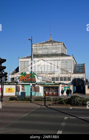 6 mars 2024. Great Yarmouth, Royaume-Uni. Lottert finance 12,3 millions de livres sterling pour la restauration de la dernière maison de verre victorienne en ferronnerie du Royaume-Uni survivant à Great Yarmouth. Connu localement sous le nom de Palais du peuple, les travaux devraient être terminés d'ici 2027. Banque D'Images