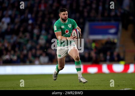 Londres, Royaume-Uni. 9 mars 2024. L'Irlandais Robbie Henshaw lors du Guinness six Nations match entre l'Angleterre et l'Irlande et Twickenham. Crédit : Ben Whitl Banque D'Images