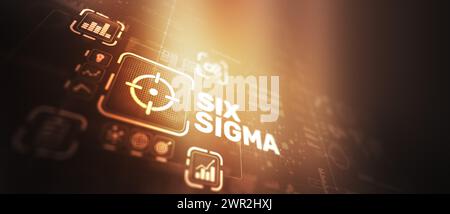 Six Sigma. Concept de technologie d'innovation. Fond universel. Banque D'Images