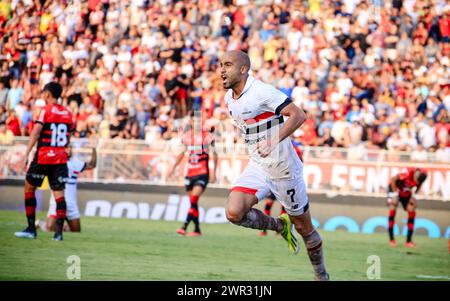 UIT, Brésil. 10 mars 2024. FC valable pour la 12ème manche du Campeonato Paulista 2024 qui se tient à la Estádio Municipal DocNovelli Júnior dimanche après-midi(10). Crédit : Fabiano Martins/FotoArena/Alamy Live News Banque D'Images