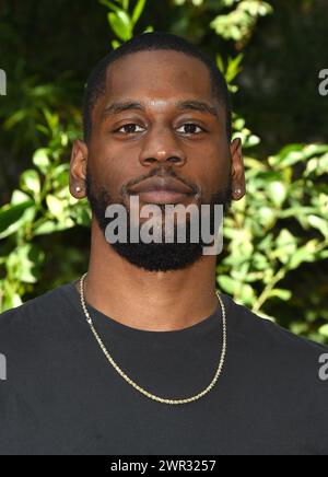 Beverly Hills, États-Unis. 09 mars 2024. Quincy Isaiah arrive à la célébration Gold Meets Golden au Consulat général de France, à Beverly Hills CA. Le 9 mars 2024 © Majil/ Credit : AFF/Alamy Live News Banque D'Images