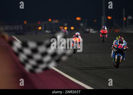 Losail, Qatar. 10 mars 2024. Courses du Grand Prix MotoGP du Qatar au circuit international de Losail, Qatar, 10 mars 2024 en photo : Moto2™ Alonso Lopez Carreras del Gran Premio de Qatar en el Circuito Internacional de Losail, Qatar 10 de Marzo de 2024 POOL/ MotoGP.com/Cordon les images de presse seront à usage éditorial exclusif. Crédit obligatoire : © MotoGP.com crédit : CORDON PRESS/Alamy Live News Banque D'Images