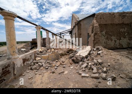 Poste de police de la Schutztruppe allemande en Namibie à partir de 1904, colonie, historique, Kub, Namibie Banque D'Images