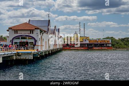 COZUMEL, MEXIQUE - 25 janvier 2024 : Cozumel est une île de la mer des Caraïbes au large de la côte est de la péninsule de Yucat n au Mexique, en face de Playa del Banque D'Images