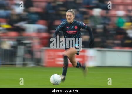 Londres, Royaume-Uni. 10 mars 2024. Londres, Angleterre, 10 mars 2024 : Filippa Angeldahl (12 Manchester City) se lance dans le match de la FA Cup entre Tottenham Hotspur et Manchester City à Brisbane Road à Londres, en Angleterre. (Alexander Canillas/SPP) crédit : SPP Sport Press photo. /Alamy Live News Banque D'Images