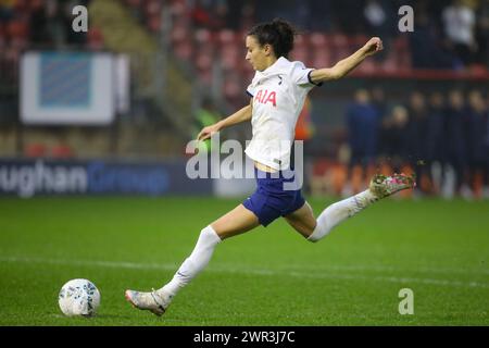 Londres, Royaume-Uni. 10 mars 2024. Londres, Angleterre, 10 mars 2024 : Rosella Ayane (23 Tottenham Hotspur) marque lors du tir au but lors du match de la FA Cup entre Tottenham Hotspur et Manchester City à Brisbane Road à Londres, en Angleterre. (Alexander Canillas/SPP) crédit : SPP Sport Press photo. /Alamy Live News Banque D'Images