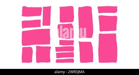 Cadres de texte style dessiné à la main doodle décoratif. Pour les étiquettes et les étiquettes sur les conteneurs. Jeu d'illustrations vectorielles. Illustration de Vecteur