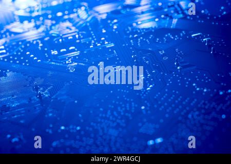 carte de circuit imprimé pour ordinateur. technologie du matériel électronique. arrière-plan très détaillé. Banque D'Images