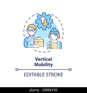 Icône de concept multicolore de mobilité verticale Illustration de Vecteur