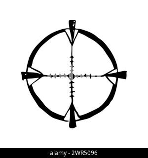 Viseur optique pour fusil de sniper Illustration de Vecteur