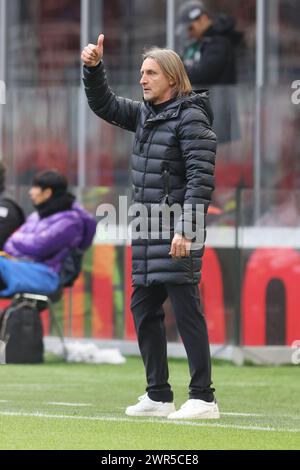 Milan, Italie. 10 mars 2024. Milan - Italie - 10 mars 2024 - Milan vs Empoli série A - davide nicola coach empoli crédit : Kines Milano/Alamy Live News Banque D'Images