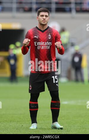 Milan, Italie. 10 mars 2024. Milan - Italie - 10 mars 2024 - Milan vs Empoli série A - jovic AC milan crédit : Kines Milano/Alamy Live News Banque D'Images