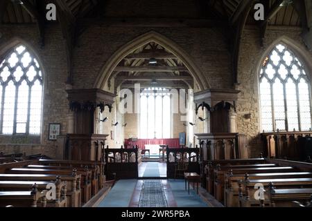 Prog Église Marie la Vierge, Leighton Bromswold, Cambridgeshire, Angleterre, Royaume-Uni Banque D'Images