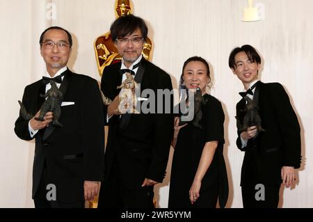 Masaki Takahashi, Takashi Yamazaki, Kiyoko Shibuya und Tatsuji Nojima BEI der Oscar Verleihung 2024 / 96e cérémonie annuelle des Oscars im Dolby Theatre. Los Angeles, 10.03.2024 Banque D'Images