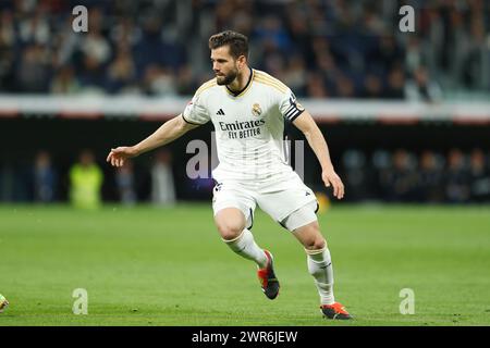 Madrid, Espagne. 10 mars 2024. Nacho (Real) Football/Football : Espagnol 'LaLiga EA Sports' match entre le Real Madrid CF 4-0 RC Celta de Vigo à l'Estadio Santiago Bernabeu à Madrid, Espagne . Crédit : Mutsu Kawamori/AFLO/Alamy Live News Banque D'Images