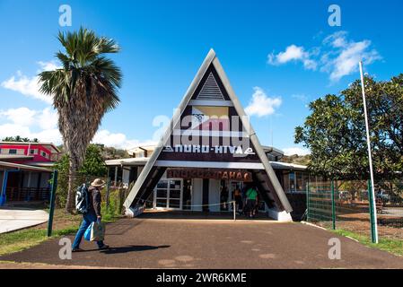 Aéroport de Nuku Hiva, îles Marquises, Polynésie française Banque D'Images