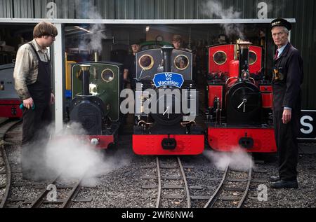 15/09/18 les machines à vapeur miniatures se rassemblent ce week-end pour le gala annuel à vapeur du Rudyard Lake Steam Railway sur la ligne ferroviaire historique du Staffordshire w Banque D'Images