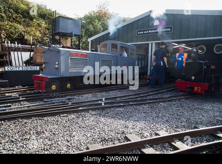 15/09/18 les machines à vapeur miniatures se rassemblent ce week-end pour le gala annuel à vapeur du Rudyard Lake Steam Railway sur la ligne ferroviaire historique du Staffordshire w Banque D'Images