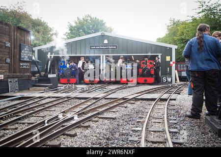 15/09/18 les machines à vapeur miniatures se rassemblent ce week-end pour le gala annuel à vapeur du Rudyard Lake Steam Railway sur la ligne ferroviaire historique du Staffordshire w Banque D'Images