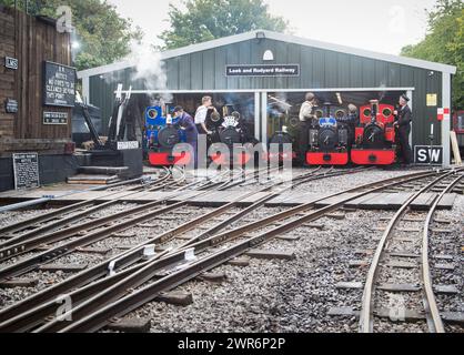 15/09/18 les machines à vapeur miniatures se rassemblent ce week-end pour le gala annuel à vapeur du Rudyard Lake Steam Railway sur la ligne ferroviaire historique du Staffordshire w Banque D'Images