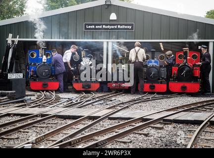 15/09/18 les machines à vapeur miniatures se rassemblent ce week-end pour le gala annuel à vapeur du Rudyard Lake Steam Railway sur la ligne ferroviaire historique du Staffordshire w Banque D'Images