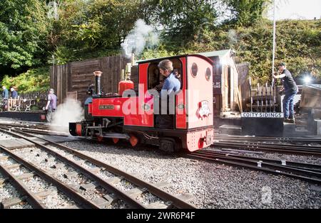 15/09/18 les machines à vapeur miniatures se rassemblent ce week-end pour le gala annuel à vapeur du Rudyard Lake Steam Railway sur la ligne ferroviaire historique du Staffordshire w Banque D'Images