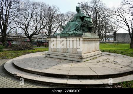 Statue de Sissi (Erzsebet Kiralyne, 1837-1898) impératrice Elisabeth d'Autriche. Banque D'Images