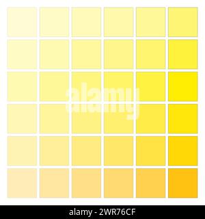 Dégradé de la palette de carrés jaunes. Illustration vectorielle. SPE 10. Illustration de Vecteur