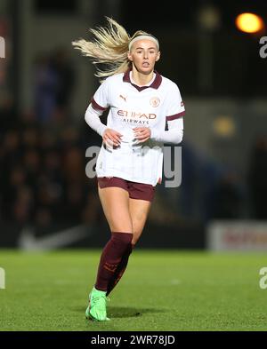 Chloe Kelly de Manchester City Women. - Chelsea Women v Manchester City Women, Womens Super League, Kingsmeadow Stadium, Londres, Royaume-Uni - 16 février 2024. Usage éditorial uniquement - des restrictions DataCo s'appliquent. Banque D'Images