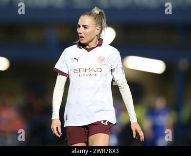 Alex Greenwood de Manchester City Women. - Chelsea Women v Manchester City Women, Womens Super League, Kingsmeadow Stadium, Londres, Royaume-Uni - 16 février 2024. Usage éditorial uniquement - des restrictions DataCo s'appliquent. Banque D'Images