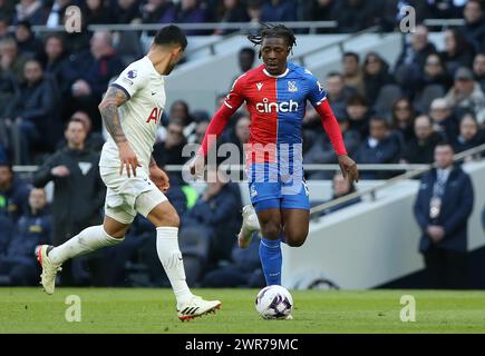 Eberechi Eze de Crystal Palace. - Tottenham Hotspur v Crystal Palace, premier League, Tottenham Hotspur Stadium, Londres, Royaume-Uni - 2 mars 2024.. Usage éditorial uniquement - des restrictions DataCo s'appliquent Banque D'Images