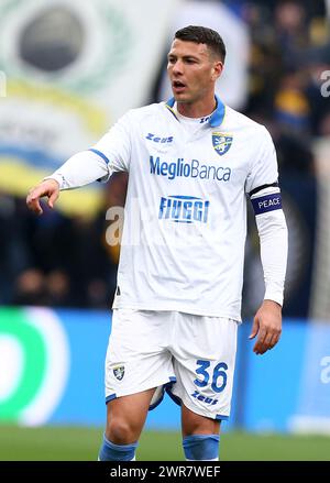 Foto Gianni Santandrea/LaPresse 09 Marzo 2024 - Reggio Emilia, Italia - sport, calcio - Sassuolo vs Frosinone - Campionato Italiano di calcio Serie A TIM 2023/2024 - Stadio Mapei Città del Tricolore. Nella foto : Mazziterlli mars 9, 2024 Reggio Emilia, Italie - sport, calcio - Sassuolo vs Frosinone - Championnat Italien de football Serie A 2023/2024 - Mapei Stadium. Sur la photo : Mazzitelli Banque D'Images