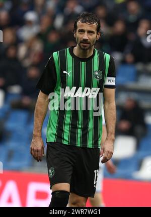 Foto Gianni Santandrea/LaPresse 09 Marzo 2024 - Reggio Emilia, Italia - sport, calcio - Sassuolo vs Frosinone - Campionato Italiano di calcio Serie A TIM 2023/2024 - Stadio Mapei Città del Tricolore. Nella foto : Ferrari mars 9, 2024 Reggio Emilia, Italie - sport, calcio - Sassuolo vs Frosinone - Championnat italien de football Serie A 2023/2024 - Mapei Stadium. Sur la photo : Ferrari Banque D'Images