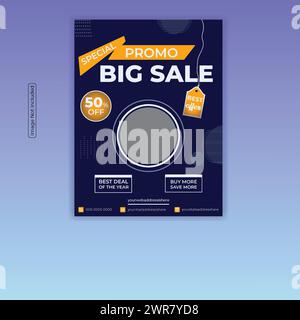 Présentation du modèle de dépliant promotionnel et de l'affiche pour Business Service Illustration de Vecteur