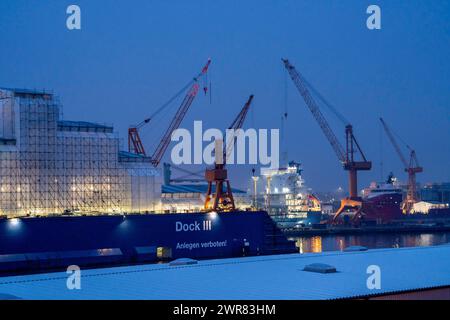 Lloyd Werft Bremerhaven dans le port d'outre-mer de Bremerhaven, basse-Saxe, Allemagne Banque D'Images