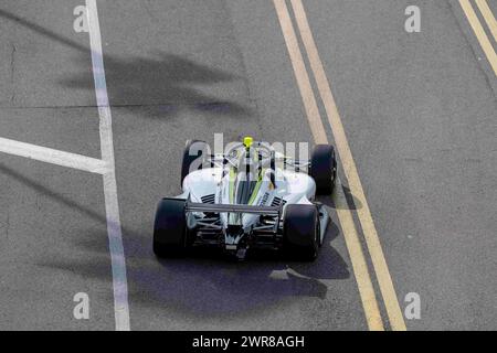 Prog Petersburg, Floride, États-Unis. 9 mars 2024. Le pilote INDYCAR Series, JACK HARVEY (18 ans) de Bassingham, Angleterre, parcourt les virages lors d'une séance d'essais pour le Firestone Grand Prix de Petersburg au parfait Pétersbourg cours temporaire en préparant Petersburg FL. (Crédit image : © Walter G Arce Sr Grindstone Medi/ASP) USAGE ÉDITORIAL SEULEMENT! Non destiné à UN USAGE commercial ! Banque D'Images