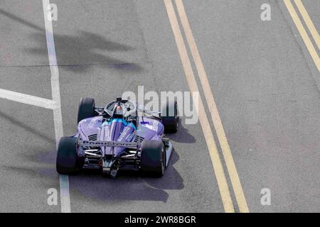 Prog Petersburg, Floride, États-Unis. 9 mars 2024. Le pilote INDYCAR Series, PIETRO FITTIPALDI (30) de Miami, Floride, parcourt les virages lors d'une séance d'essais pour le Firestone Grand Prix de Petersburg au parfait Pétersbourg cours temporaire en préparant Petersburg FL. (Crédit image : © Walter G Arce Sr Grindstone Medi/ASP) USAGE ÉDITORIAL SEULEMENT! Non destiné à UN USAGE commercial ! Banque D'Images