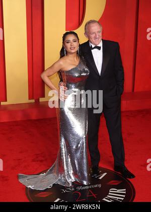 François-Henri Pinault et Salma Hayek assistent à la Vanity Fair Oscar Party 2024 organisée par Radhika Jones au Wallis Annenberg Center for the Performing Arts le 10 mars 2024 à Beverly Hills, Californie. Photo : Crash/imageSPACE Banque D'Images