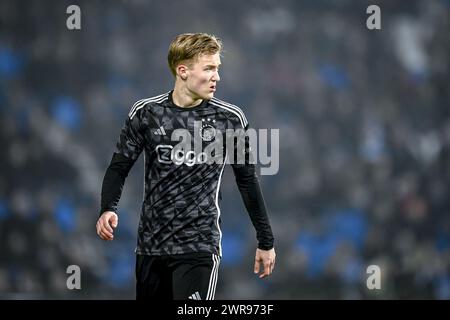 Doetinchem, Nederland. 11 mars 2024. DOETINCHEM, 11-03-2024, Stadium de Vijverberg, football, Néerlandais Eredivisie, saison 2023/2024, match entre de Graafschap et Jong Ajax. Jong Ajax joueur Julian Rijkhoff crédit : Pro Shots/Alamy Live News Banque D'Images