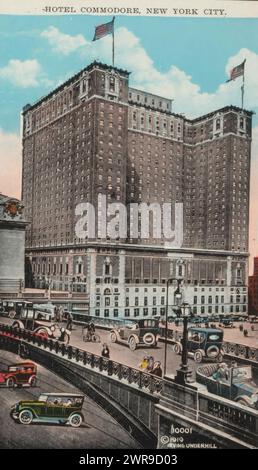 Hotel Commodore, New York City (titre sur objet), fabricant : Irving S. Underhill, 1919, papier, hauteur 141 mm × largeur 88 mm, tirage photomécanique Banque D'Images