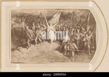 Reproduction photographique de la Marseillaise par Gustave Doré, anonyme, d'après la peinture de Gustave Doré, 1870 - 1890, carton, tirage albumine, hauteur 84 mm × largeur 51 mm, photographie Banque D'Images