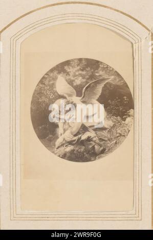 Reproduction photo d'Amor, anonyme, après peinture par : Kloeber, (éventuellement), 1870 - 1890, carton, impression albumine, hauteur 85 mm × largeur 52 mm, photographie Banque D'Images