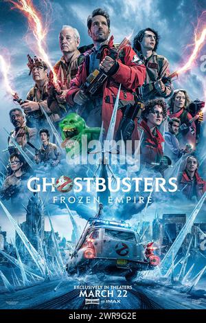 Affiche Ghostbusters Frozen Empire Banque D'Images