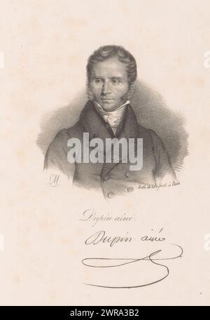 Portrait d'André Marie Jean Jacques Dupin, Dupin aîné (titre sur objet), imprimeur : Nicolas Maurin, imprimeur : veuve Delpech (Naudet), Paris, 1825 - 1842, papier, hauteur 273 mm × largeur 180 mm, tirage Banque D'Images