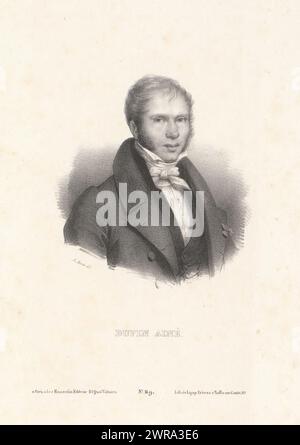 Portrait d'André Marie Jean Jacques Dupin, Dupin ainé (titre sur objet), numéroté ci-dessous : No. 29., imprimeur : Antoine Maurin, imprimeur : Ligny frères, éditeur : V. Rosselin, Paris, 1839, papier, hauteur 360 mm × largeur 260 mm, impression Banque D'Images