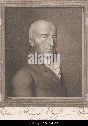 Portrait de Johann Heinrich Jung-Stilling, imprimeur : Leonhard Schlemmer, d'après le dessin de : Johann Heinrich Schröder, Neurenberg, 1810, papier, hauteur 303 mm × largeur 244 mm, tirage Banque D'Images