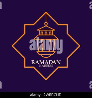 Joyeux Ramadan Moubarak illustration vectorielle icône Ramadan Kareem illustration Illustration de Vecteur